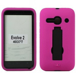 Alcatel One Touch Evolve 2 4037T Armor Hybrid Stand Case (Hot Pink)